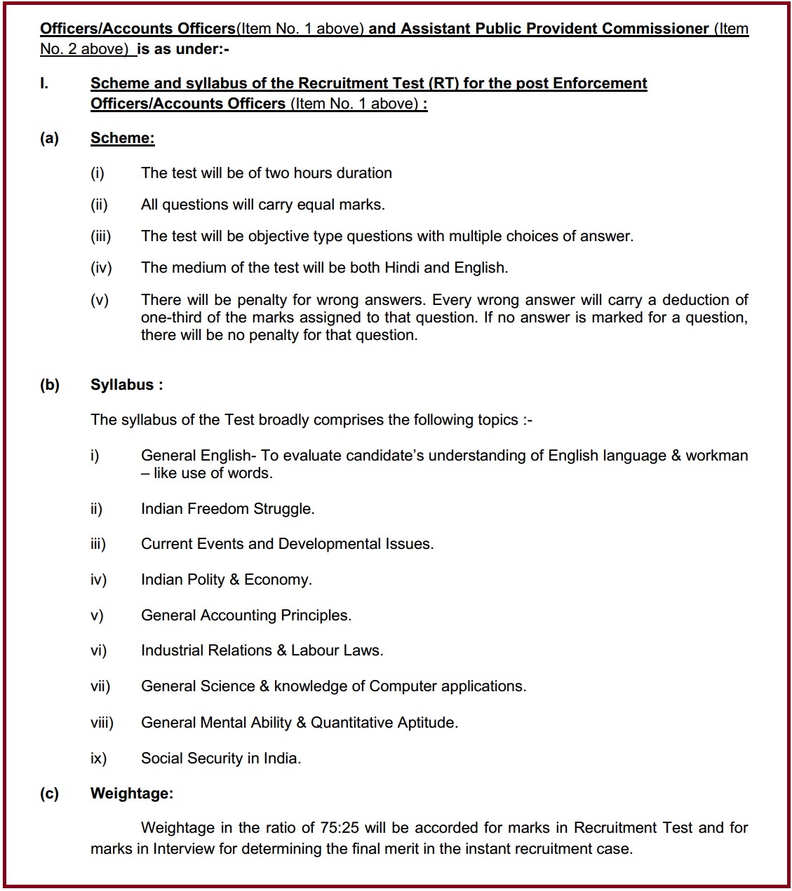 Syllabus Enforcement UPSC