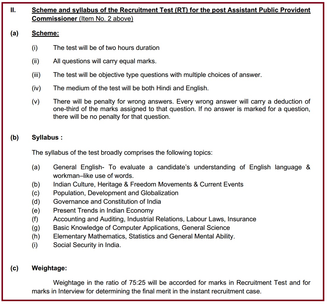 Syllabus Assistant Commissioner UPSC