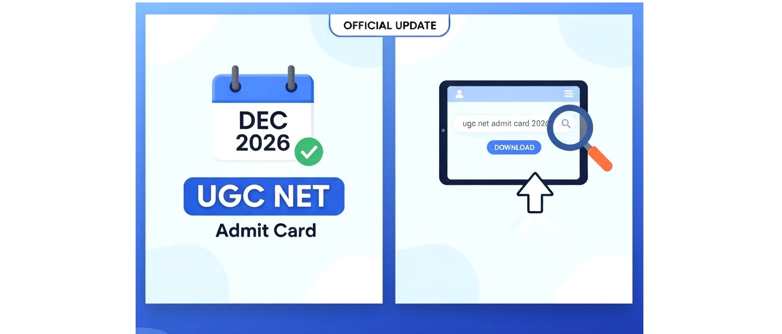 ugc net december 2025 admit card banner